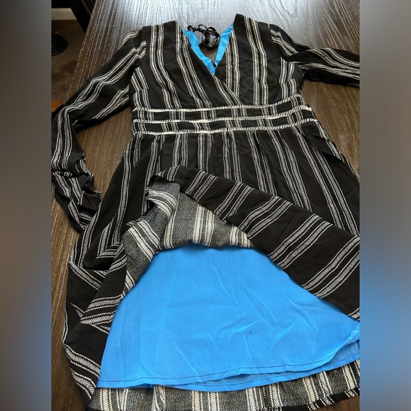 Tunic dress midi v neck a lined whimsical goth dark fairy dreamy - Picture 11 of 11